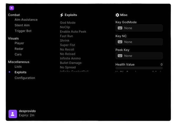Settings Interface